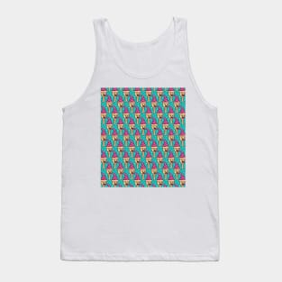 Ice Cream Pattern - Teal Tank Top